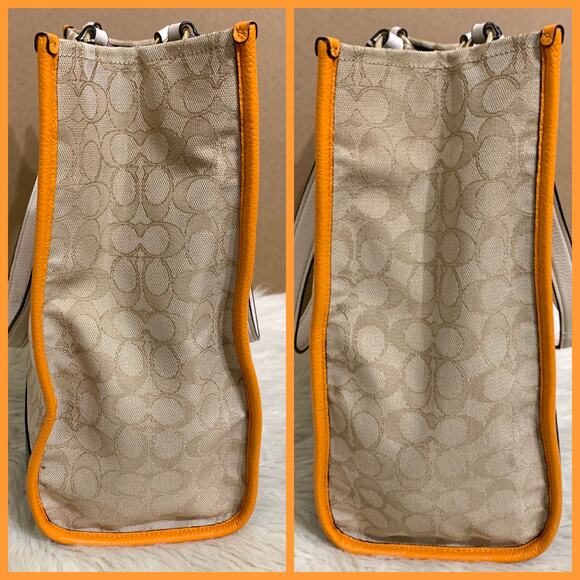 COACH DEMPSEY SET Khaki SIS NS Signature Tote #1917 & Zip Around Wallet #3473 - Picture 4 of 16